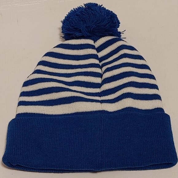 Bell Let's Talk Day White and Blue Striped Toque Brand New - Picture 2 of 3